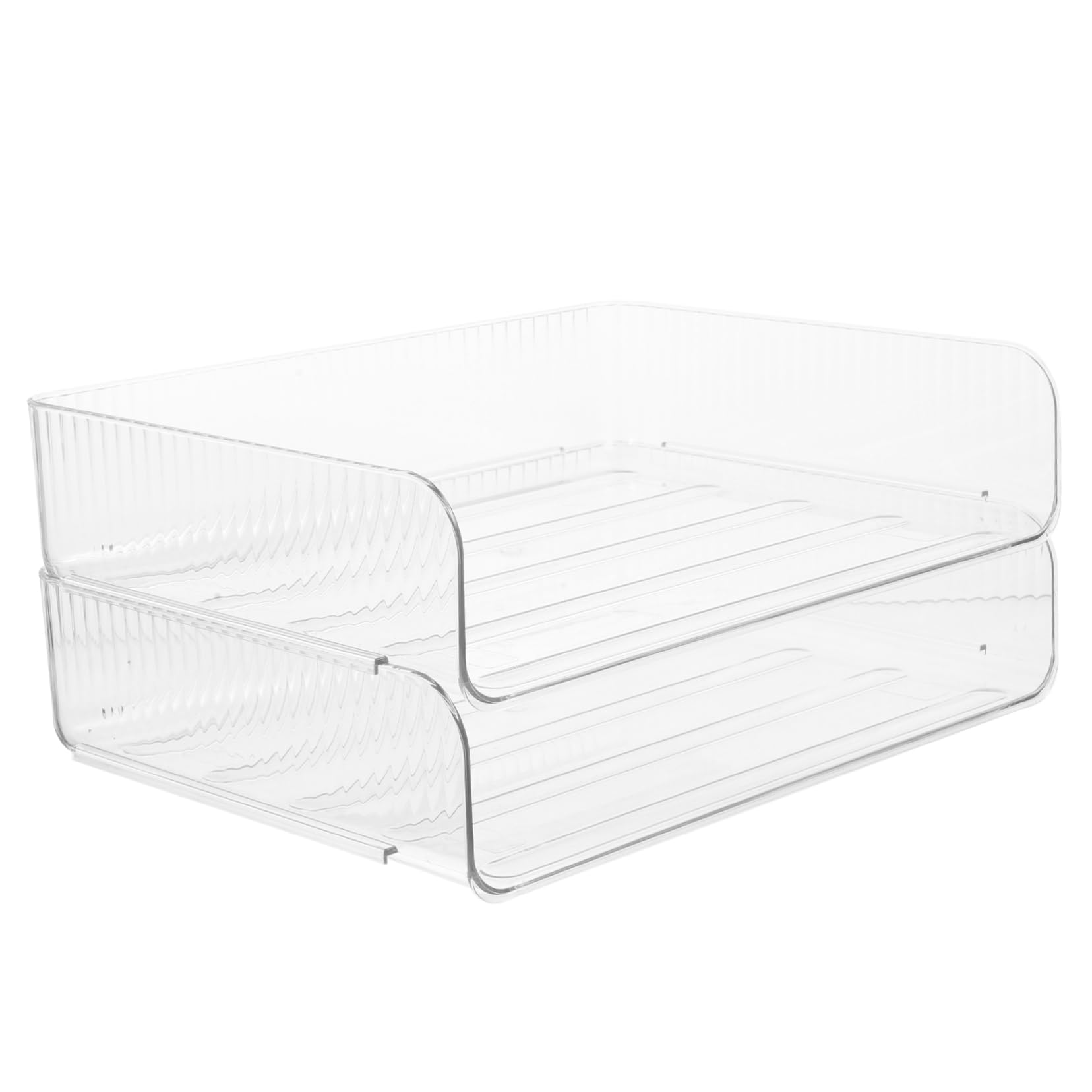 SHOWERORO 2pezzi Organizer Per Scaffali Impilabili Per Documenti Organizer Multifunzionale Per Scrivania Per Makeup e Cancelleria
