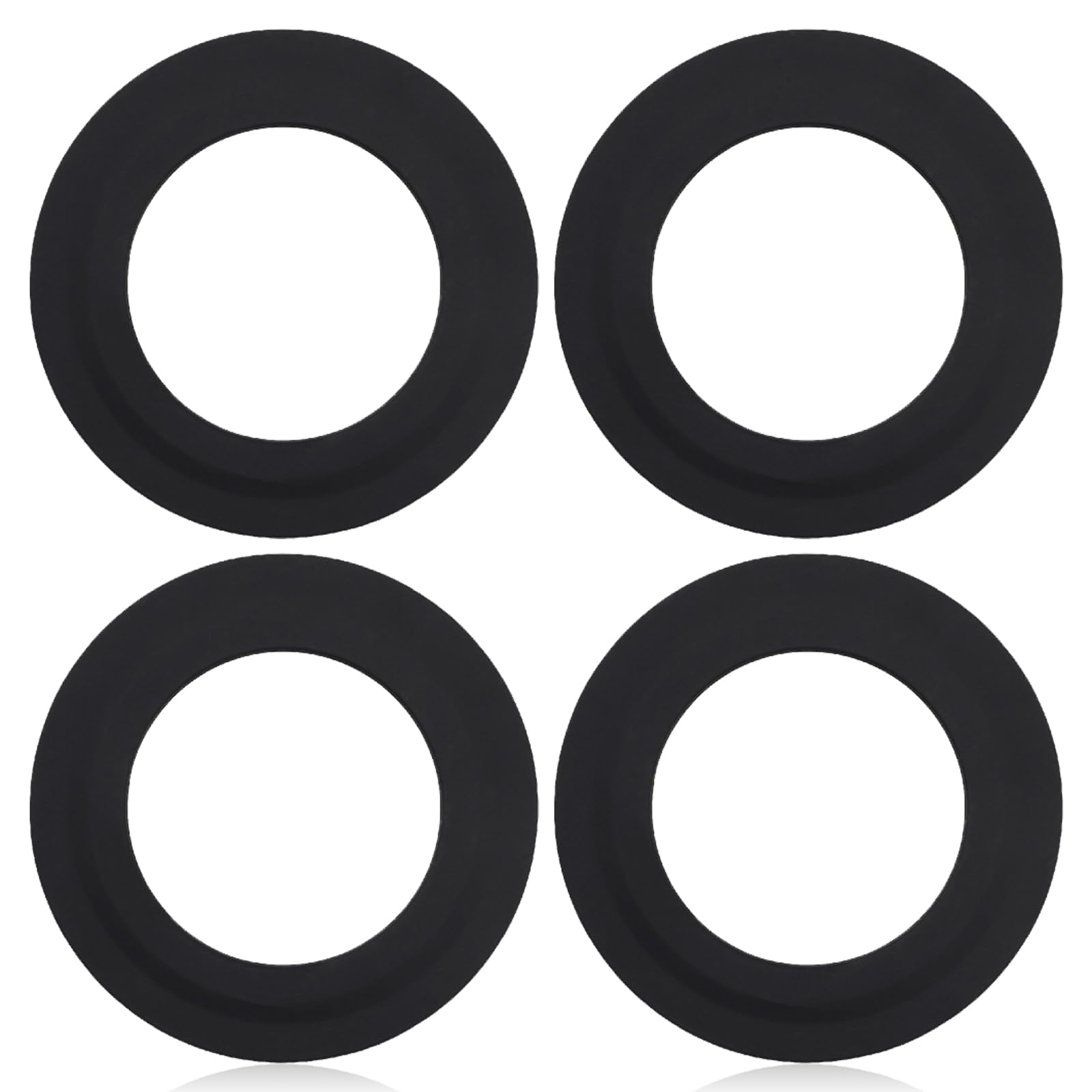 Toilet Flush Valve Rubber Seal Washer,4Pcs Replacement Flush Valve Base Sealing Washer,Black Flush Valves Gasket Compatible with Siamp Optima 49 and 50,Connection Leak-Free Toilets Valves Repair