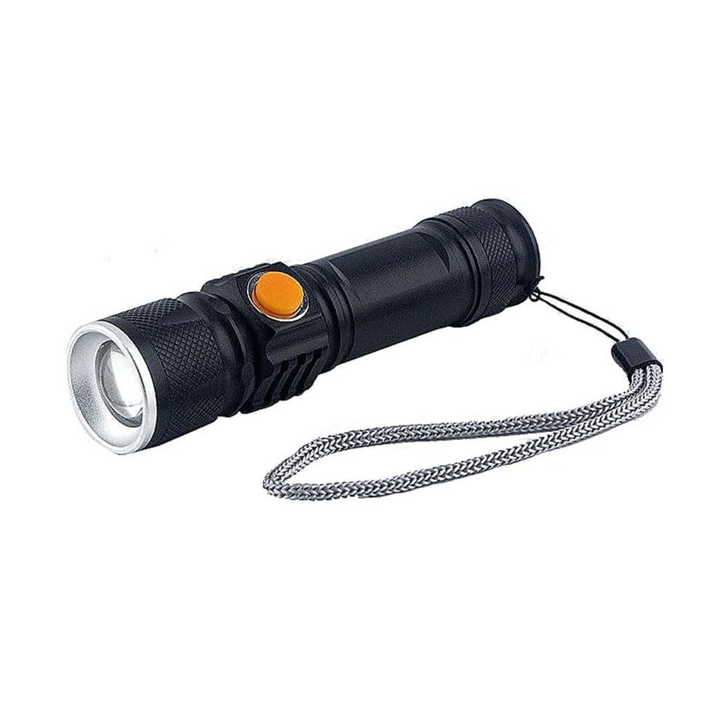 Hntoolight 10W Powerful Led Flashlight With Tail Usb Charging Head,Zoomable Waterproof Torch,Portable 3 Lighting Modes Mini Lamp,Built-In Battery,For Outdoor Cycling,Camping,Fishing,Hiking