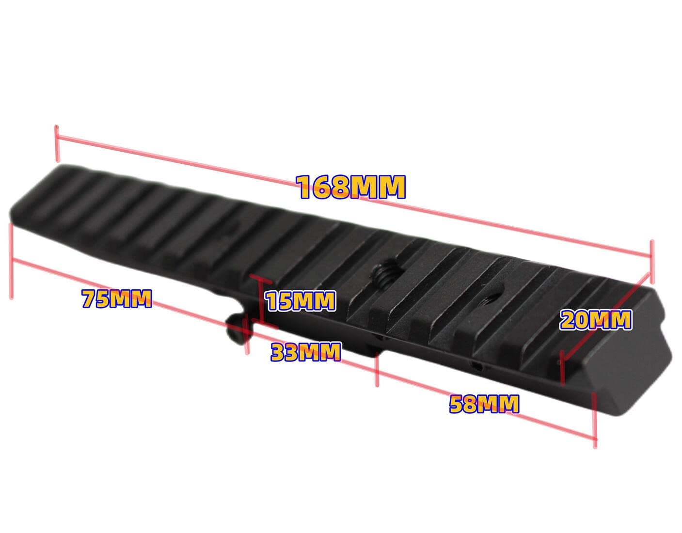 NOGA Mont Picatinny Rail 16 Fente 168mm Mosin Nagant M44 M39 M91/30