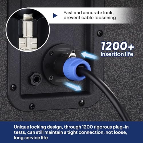 SUNNAREPOON NL4FC Speakon Connector, 4 Pole Speaker Plug, 8 Pack Blue by SUNNAREPOON - Used condition - Image 4