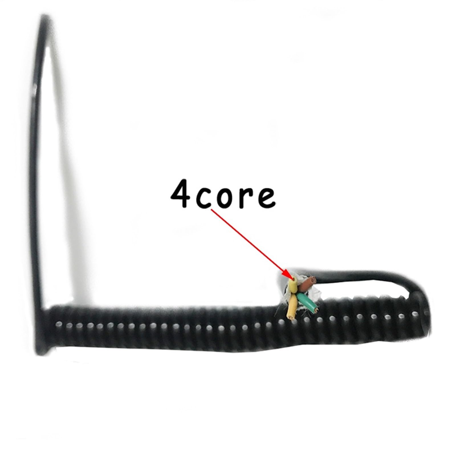 Cable de extensión alimentación retráctil en Espiral Alta Resistencia, Varios tamaños(Stretch 4 Meter)
