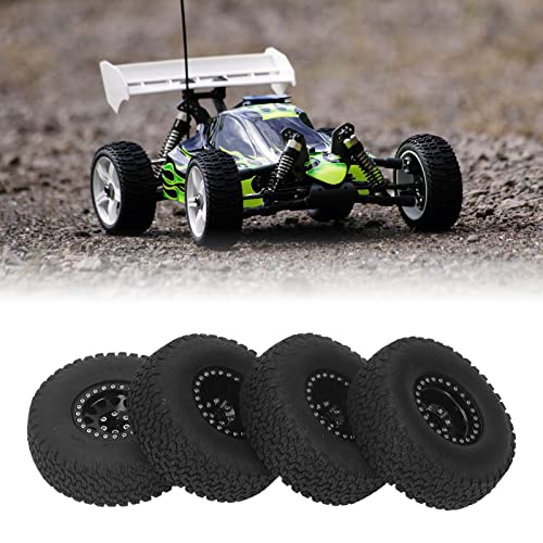 Rodas e pneus de carro RC 1/10, cubo de liga de alumínio de alta resistência ao desgaste 4 unidades