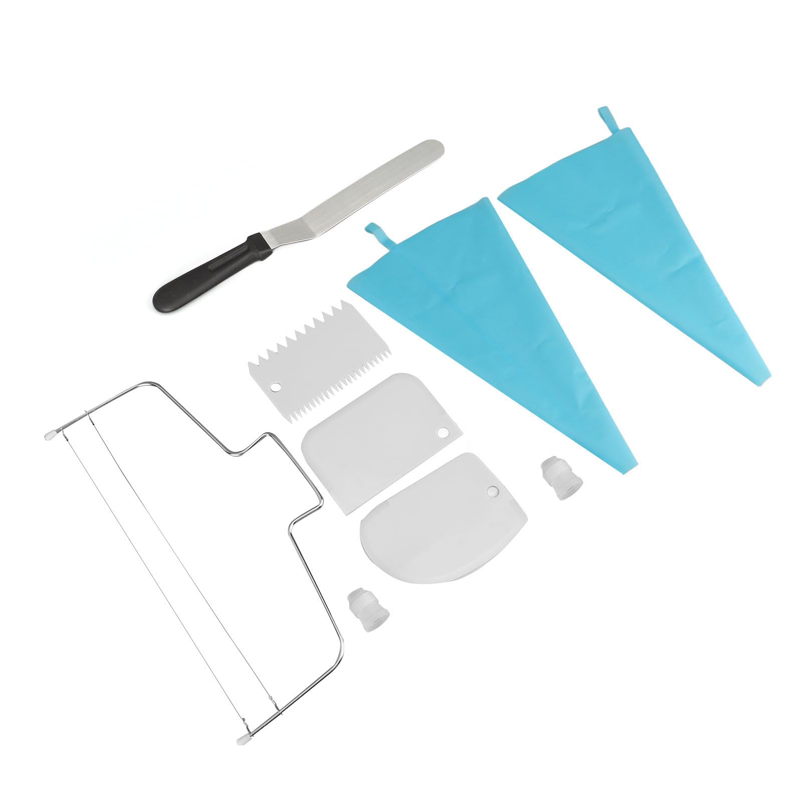 AMONIDA Kit de Decoración de Plato Giratorio para Pasteles de 12 Pulgadas con Base Giratoria de Aleación de Aluminio, Perfecto para Hornear y Decorar Pasteles para Todos los Niveles de Habilidad, 22