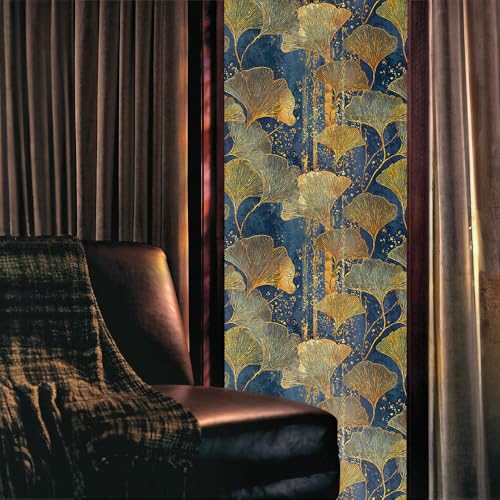 Vinilo decorativo azul oro 40x300 cm forma abanico miniatura 2