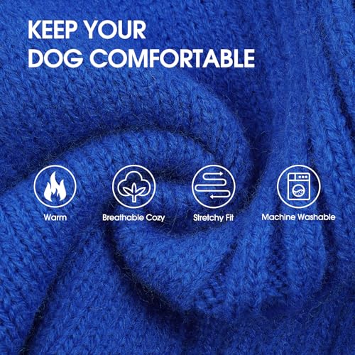 Image of Great Dane Sweater,5XL Extra Large Sweater for Giant Breed Dogs in Winter | Turtleneck Cold Weather Outfit, For Senior & Short-haired Giant Dog Clothes, Elastic Pullover for Saint Bernard,Mastiff