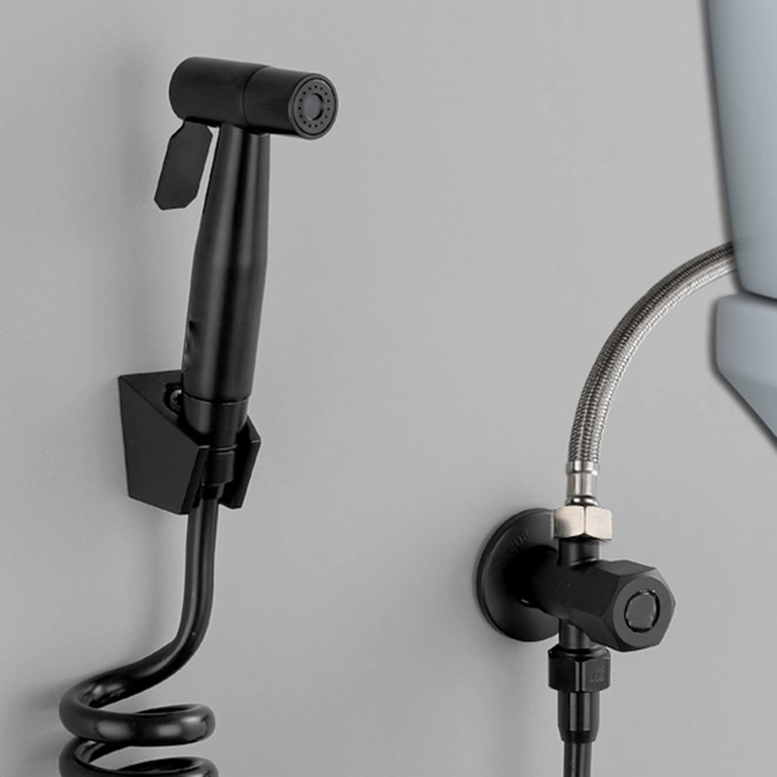 Bateria prysznicowa bidet toaleta bidet spray czarny bidet opryskiwacz głowica czarny opryskiwacz ze stali nierdzewnej oszczędzający wodę prysznic czarna toaleta głowica prysznicowa
