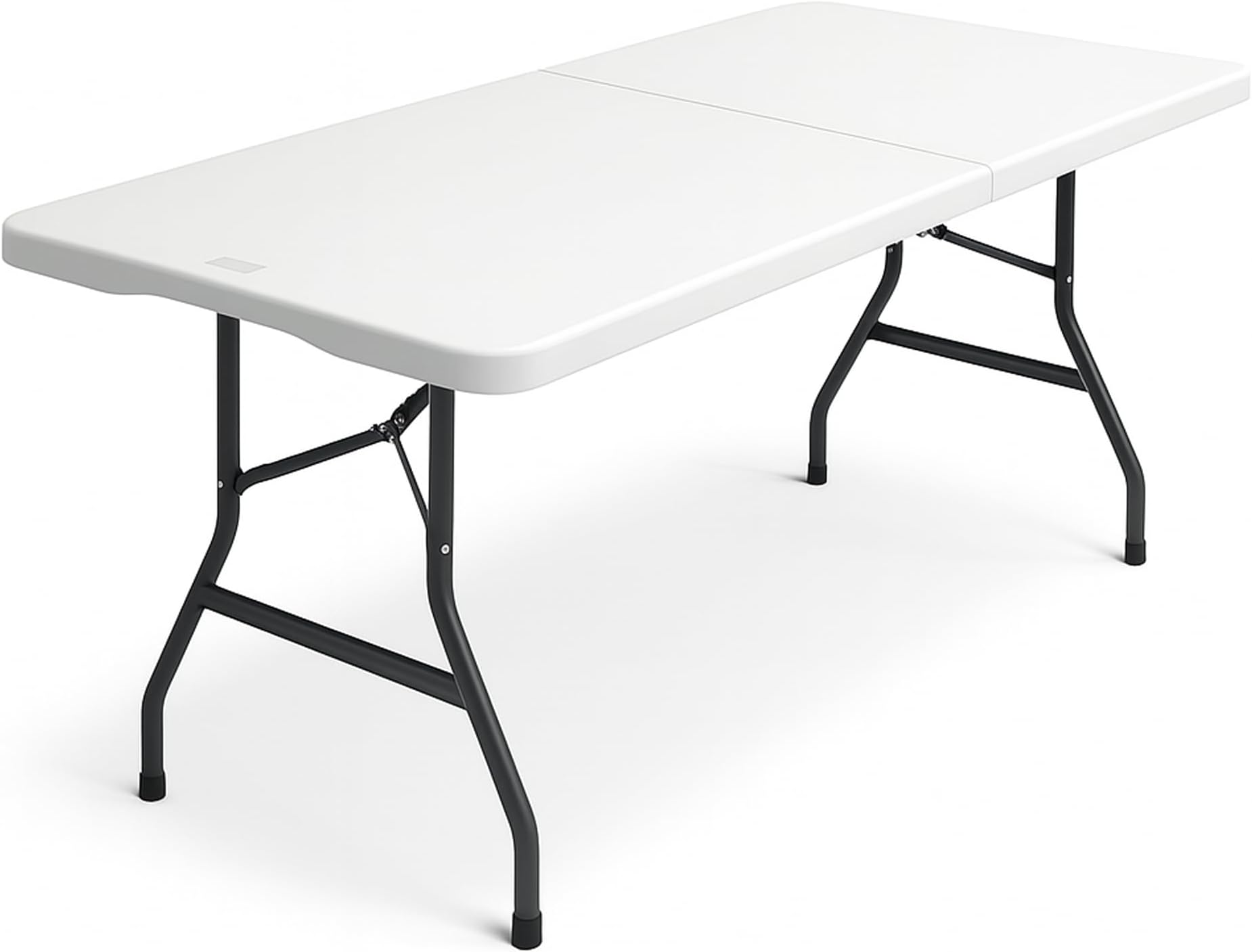 SAKUSEI 6ft 1.8m Heavy Duty Folding Table Trestle Party Garden Table With Carry Handle