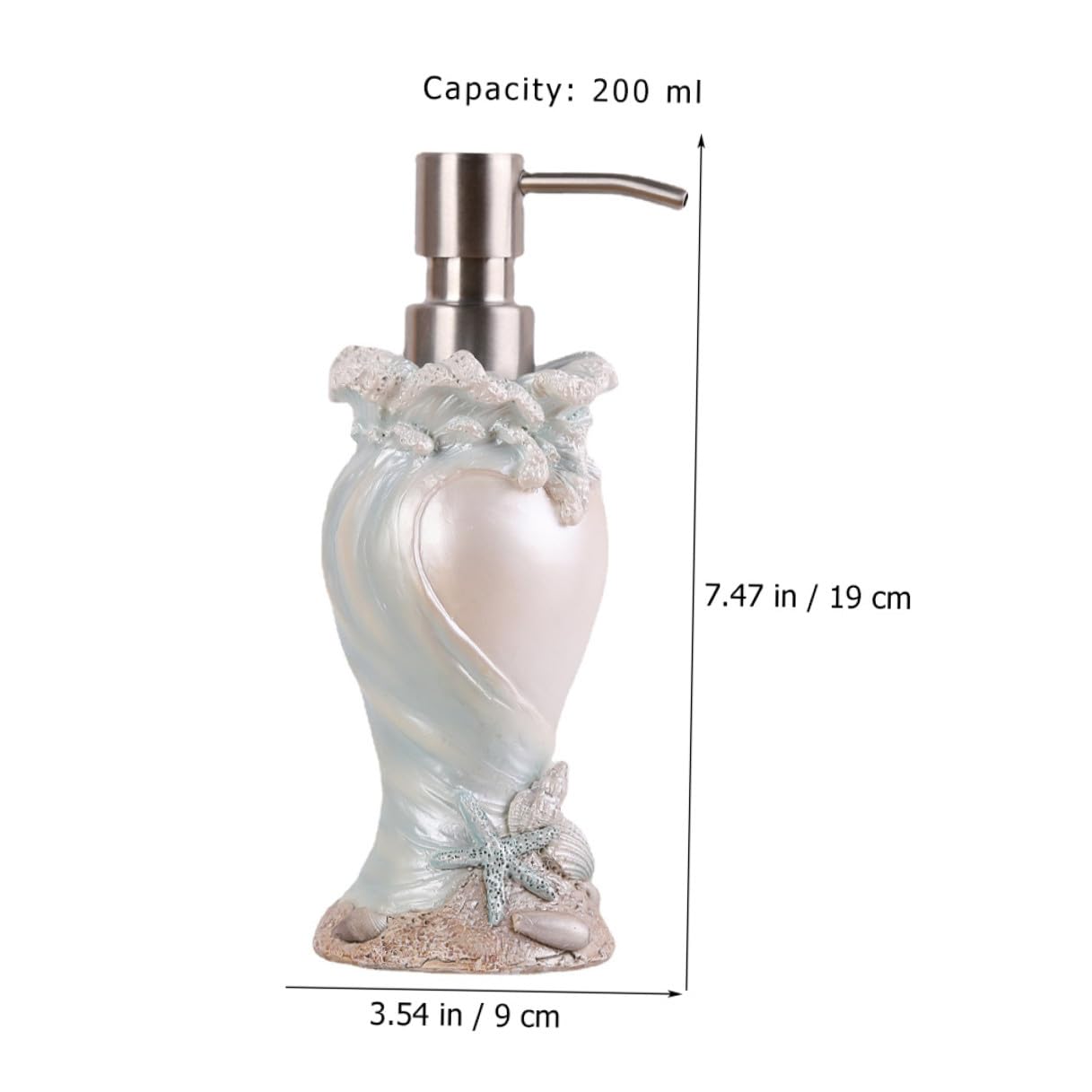 TOYANDONA Dispenser Sapone Liquido Stile Decorativo per Bagno e Cucina Bottiglia Ricaricabile per Sapone Lozione Shampoo e Gel Doccia Pompa Leggera e Facile da Usare Adatto per Casa e Hotel