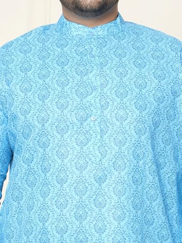 Image of SOJANYA Plus(Since 1958) Men's Cotton Checked Kurta