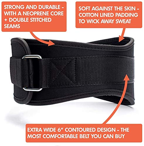 Leosportzยฎ Gym Belt for Men Weight Lifting - 5 Inch Wide Back Support Belt Gym Uses | Heavy Duty Core Workout Belts for Deadlift | 10mm Thick Extra Support Gym Belt Workout (Black, M/L/XL) 3