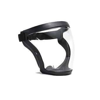 Super Protective Face Shield,Anti Fog Mask,Adult Clear Face Shield,Plastic Face Mask (Black)