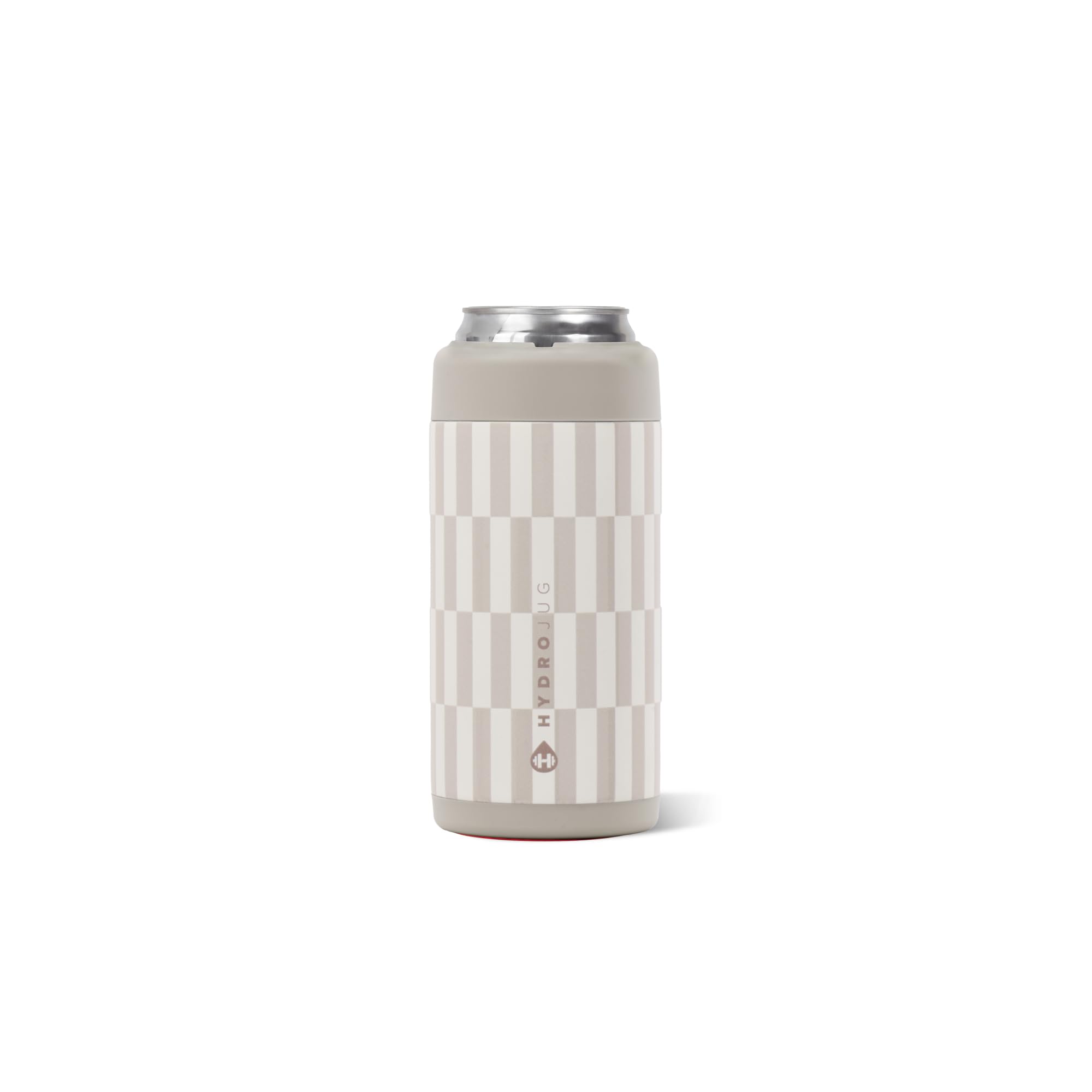 HydroJug Slim Can Cooler 12 oz, Stainless Steel Can Holder, Latte