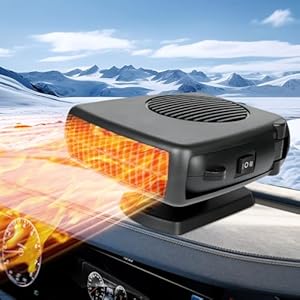 Calentador y descongelador portátil de automóvil de 12 V, ventilador de calefacción y refrigeración rápida de 200 W, calentador de automóvil enchufable para desempañador de parabrisas con calentadores