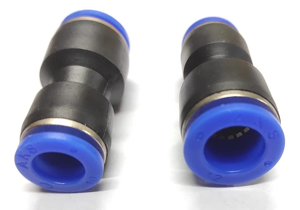 Pneumatic Push Connectors - 10mm x 6mm Air Fittings -3 Pneumatic Push Connectors - 10mm x 6mm Air Fittings -3