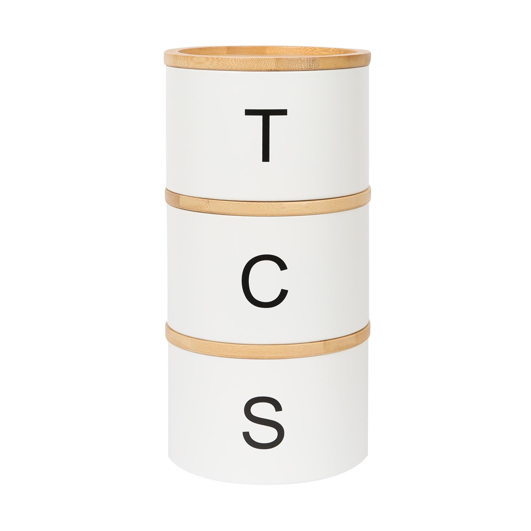 Harbour Housewares - Stacking Tea Coffee Sugar Canister Set