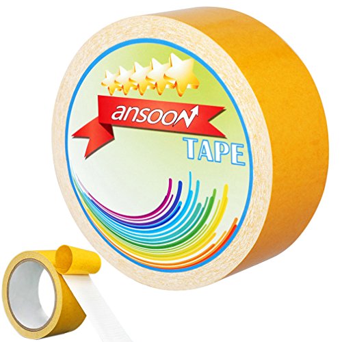 Carpet Tape,Ansoon Double Sided Tape, 2 inch x 21.8 Yards Anti Slip Double Stick Tape for Rugs, Mats, Pads
