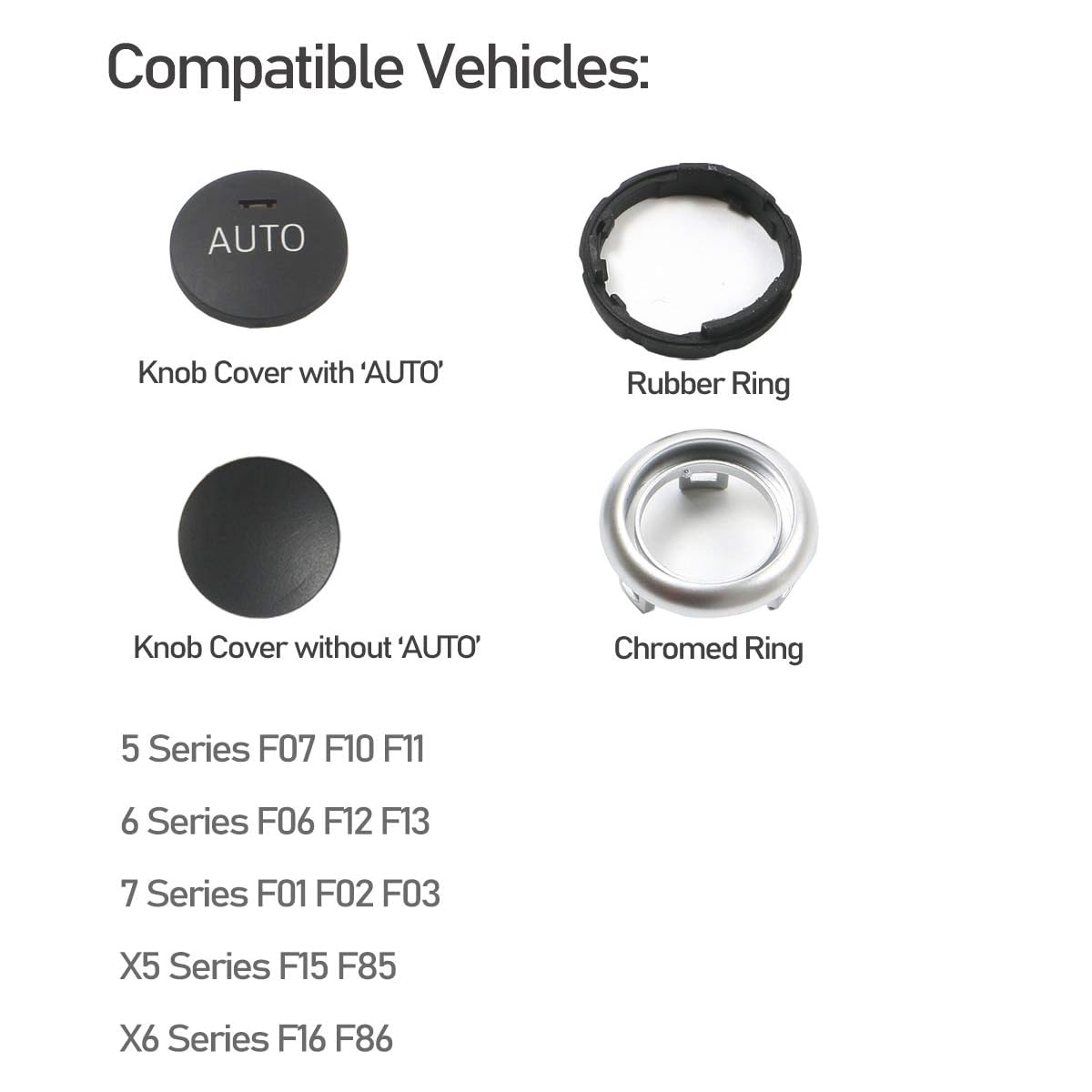 Auto Klimaanlage Knopf Klima Regler Knopf Reparatursatz Temperatureinstellung Drehschalter für B-M-W 5er Serie F10 F11,6 Serie F12 F13,7 Serie F01 F02, X5 F15, X6 F16