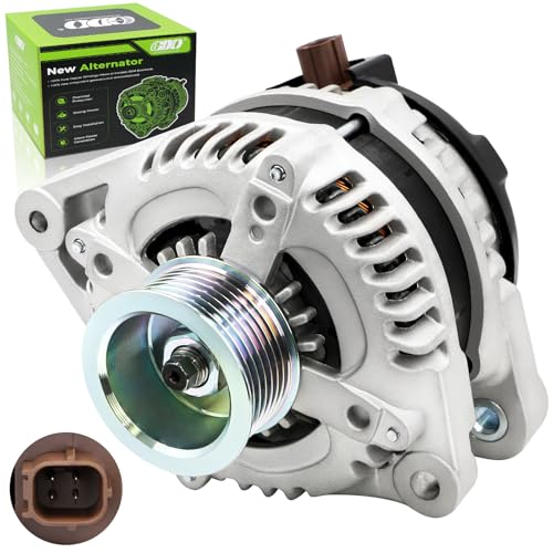 High Output Alternator Replacement for Honda Accord 2008-2012 2.4L L4 Acura TSX 2009-2014 2.4L L4 130Amp 12V CW 7-Groove Pulley 11390N 11390 1042105890 12870 New Alternators