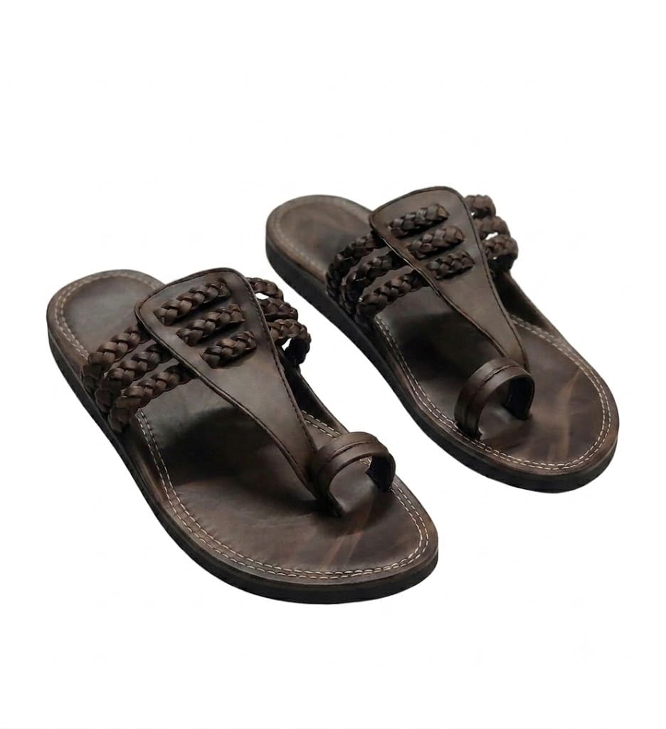 Authentic Handcrafted Kolhapuri Leather Chappal for Men-image-47