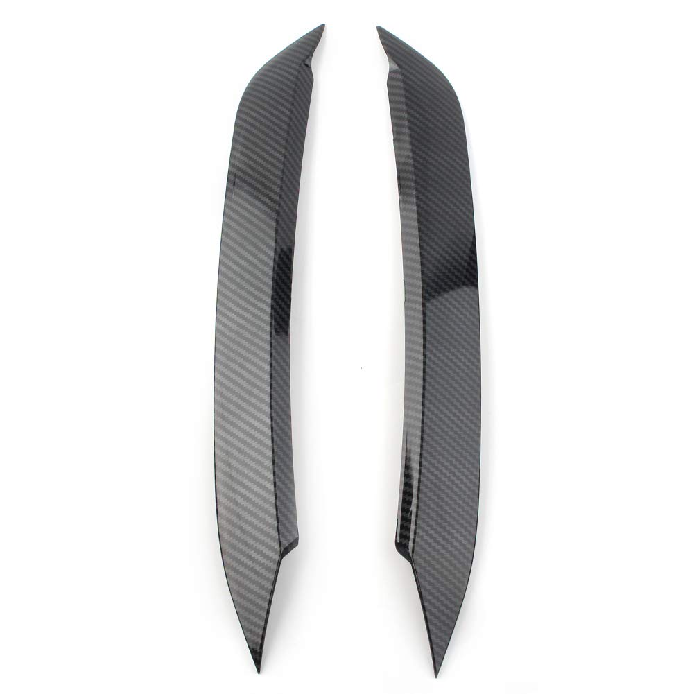 2 pezzi in fibra di carbonio faro for auto lampada sopracciglio palpebra labbro modanatura decorazione della copertura, for VW, for POLO, 2019 2020 Copri-sopracciglia per fari
