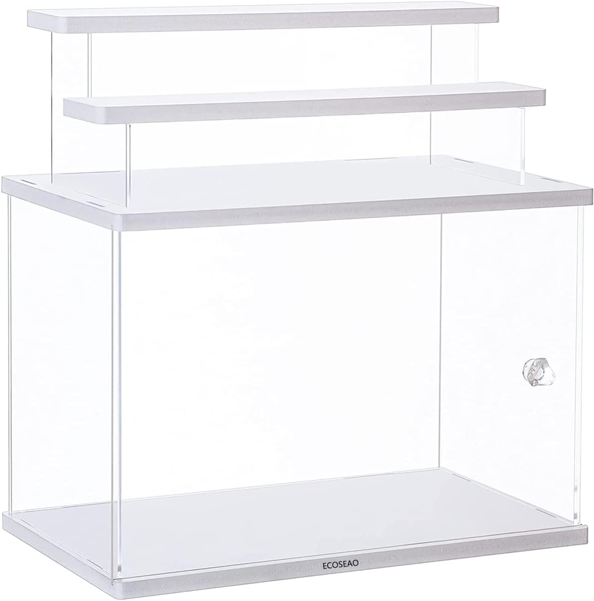 – ECOSEAO Display Case for Collectibles Assemble Clear Acrylic Box Alternative Glass Case for Display Action Figures Home Storage Organizing Toys (12.4x7x8.6inch; 31x18x22cm)