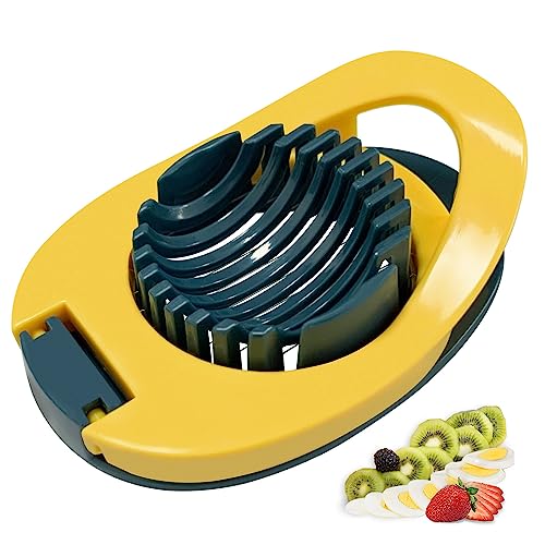 Egg Slicer for Hard Boiled Eggs Heavy Duty, Egg Cutter for Soft Fruit Food Yellow