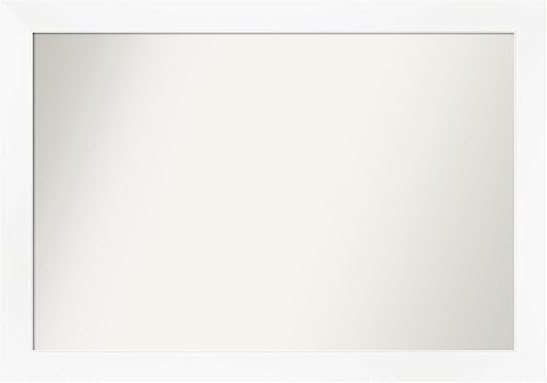 Amanti Art Espejo personalizado, espejo de baño estrecho blanco para gabinete, espejo de pared o espejo de tocador de baño sobre el fregadero (23.25