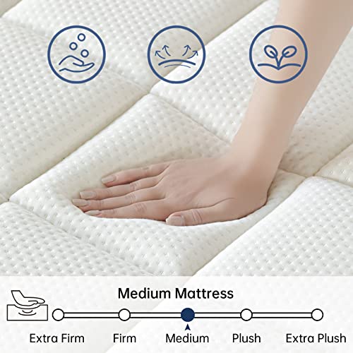 Suayea Full Mattress, Full Size Mattress In A Box, 10 Inch Hybrid Mattress Full Size, Ultimate Motion Isolation With Gel Memory Foam And Pocket Spring, Medium Firm Mattress, Edge Support #TOP2