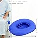 Hapivida Inflatable Bedpan Men, Blue Portable Bedpan for Men Anti Bedsore Toilet for Bedridden Elderly Women Stool Toilets
