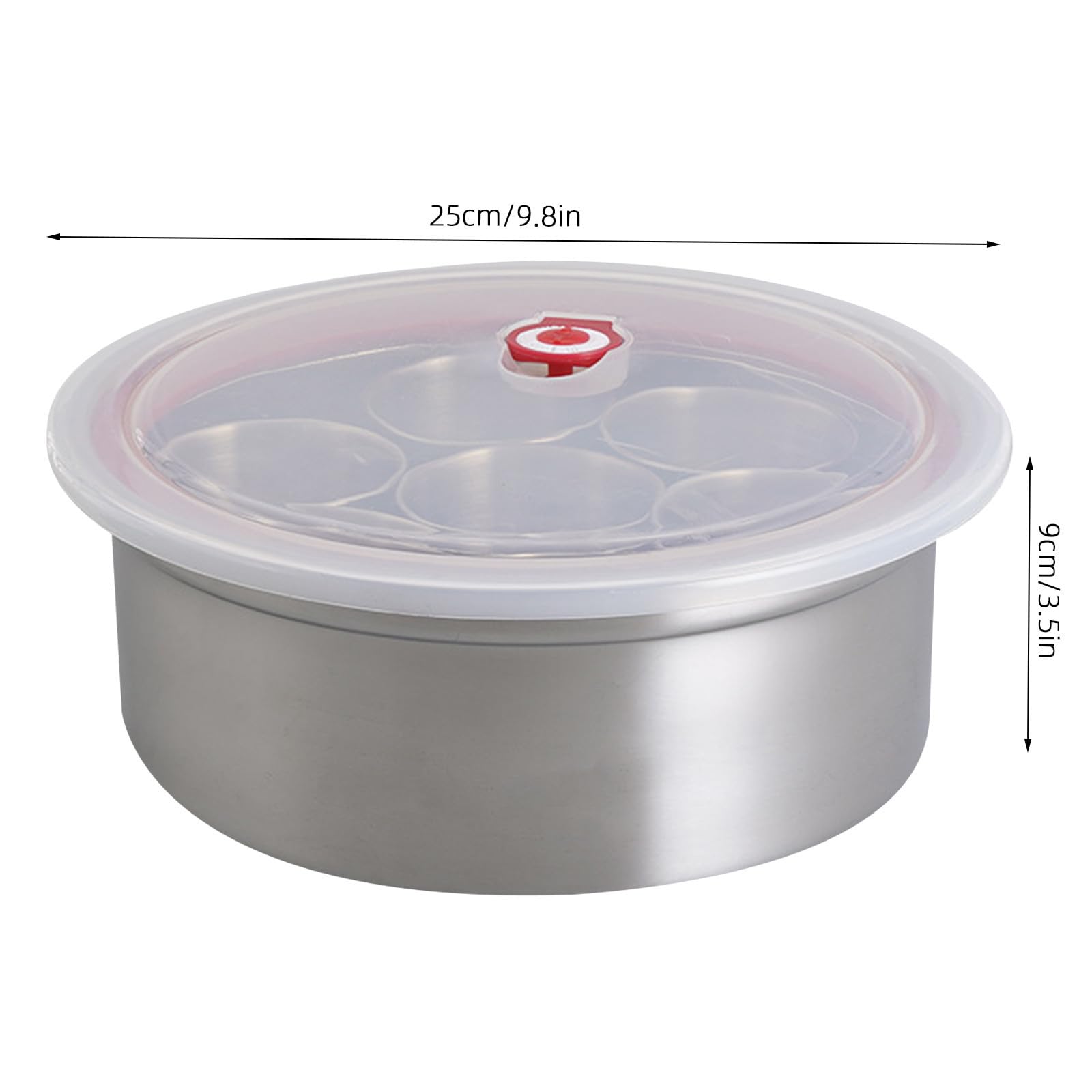 STAHAD 2 Ensembles Boîte à Épices Ronde en Acier Inoxydable, 7