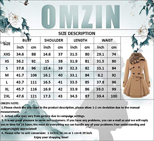 OMZIN Winter Winterjacke Outwear Hooded Zipper Mantel Damen Warm Slim Jacke Dicke Parka Mantel Jacke Schwarz XXS