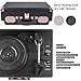 Record Player Wireless Portable Suitcase Vinyl Player with Built-in Speakers Retro Style Record Player for Vinyl Records 3-Speed RCA Line Out AUX in Vintage Turntable Upgrade Black