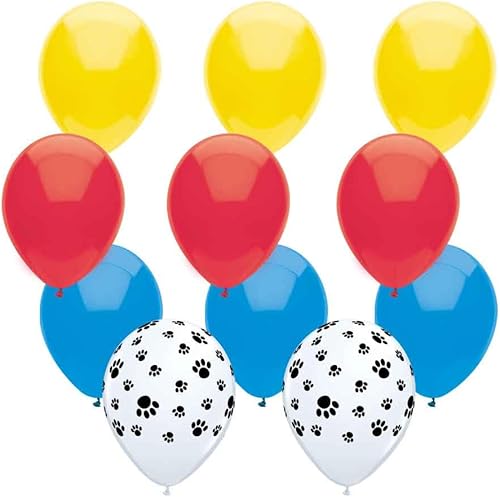Miniatura 4 de Anagram Globos de cumpleaños con licencia para Paw Patrol, colección temática Marshall, accesorio de fiesta, multicolor, 4 cumpleaños