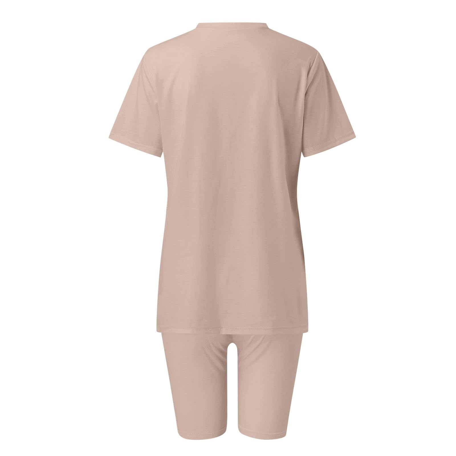 Zweiteilige Outfits für Damen, kurzärmelige Oberteile Kurze Hosen, Lauf-Yoga-Sport-Sets