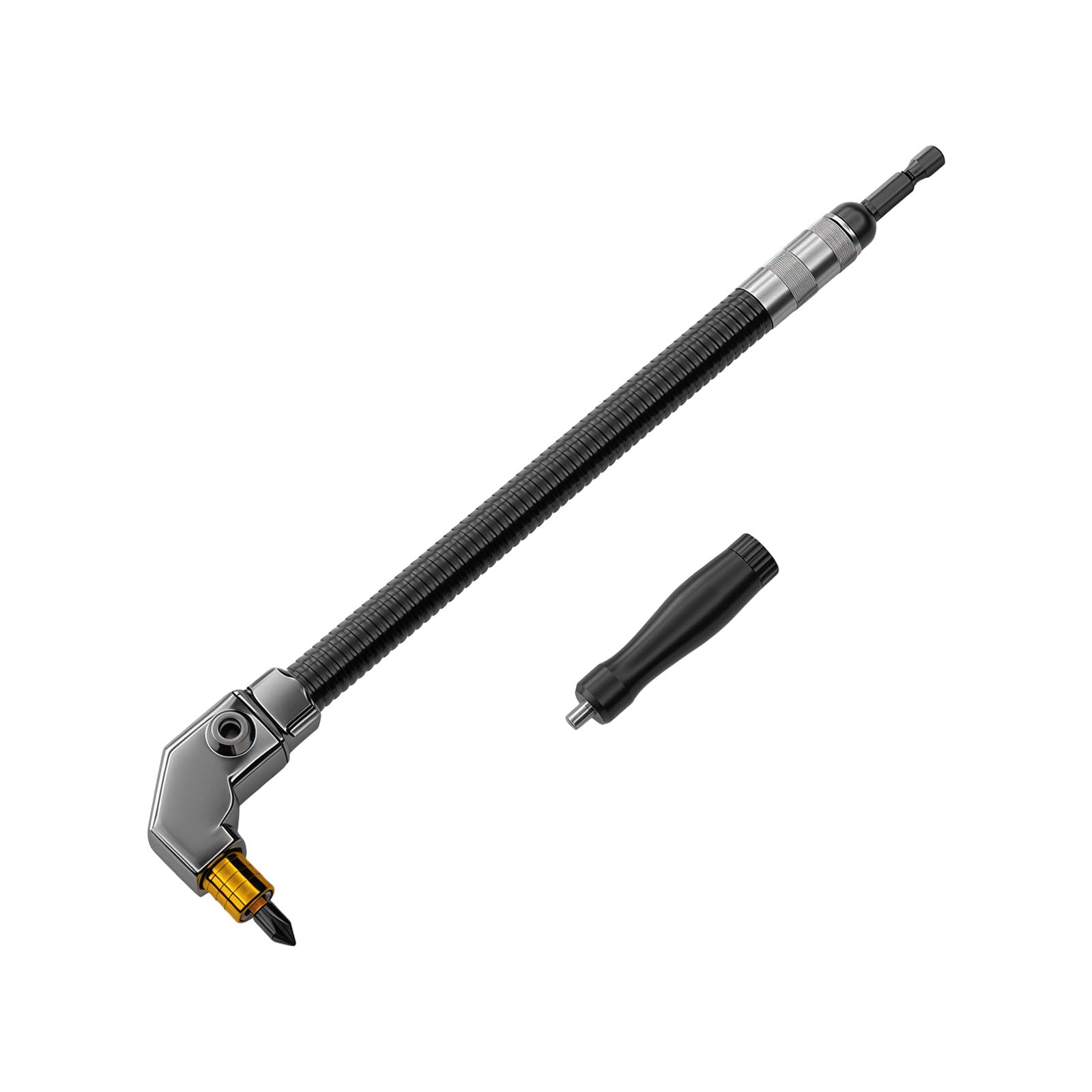 Buxuaaaa Extra. Long Detachable 90 Degree Screwdriver Right Angled Drill Attachment Socket Adapter For Use Drill Driver Angled Screwdriver Bit
