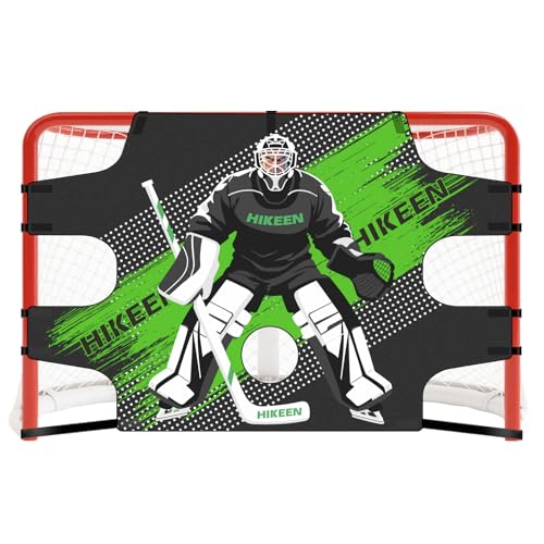 Hikeen Premium Hockey Goalie Shooting Target Tear - Proof Hockey Goal Practice Target with 7 Target Holes - Street Hockey & Ice Hockey Net Goalie Target for Practicing Shooting Accuracy (72in X 48in)