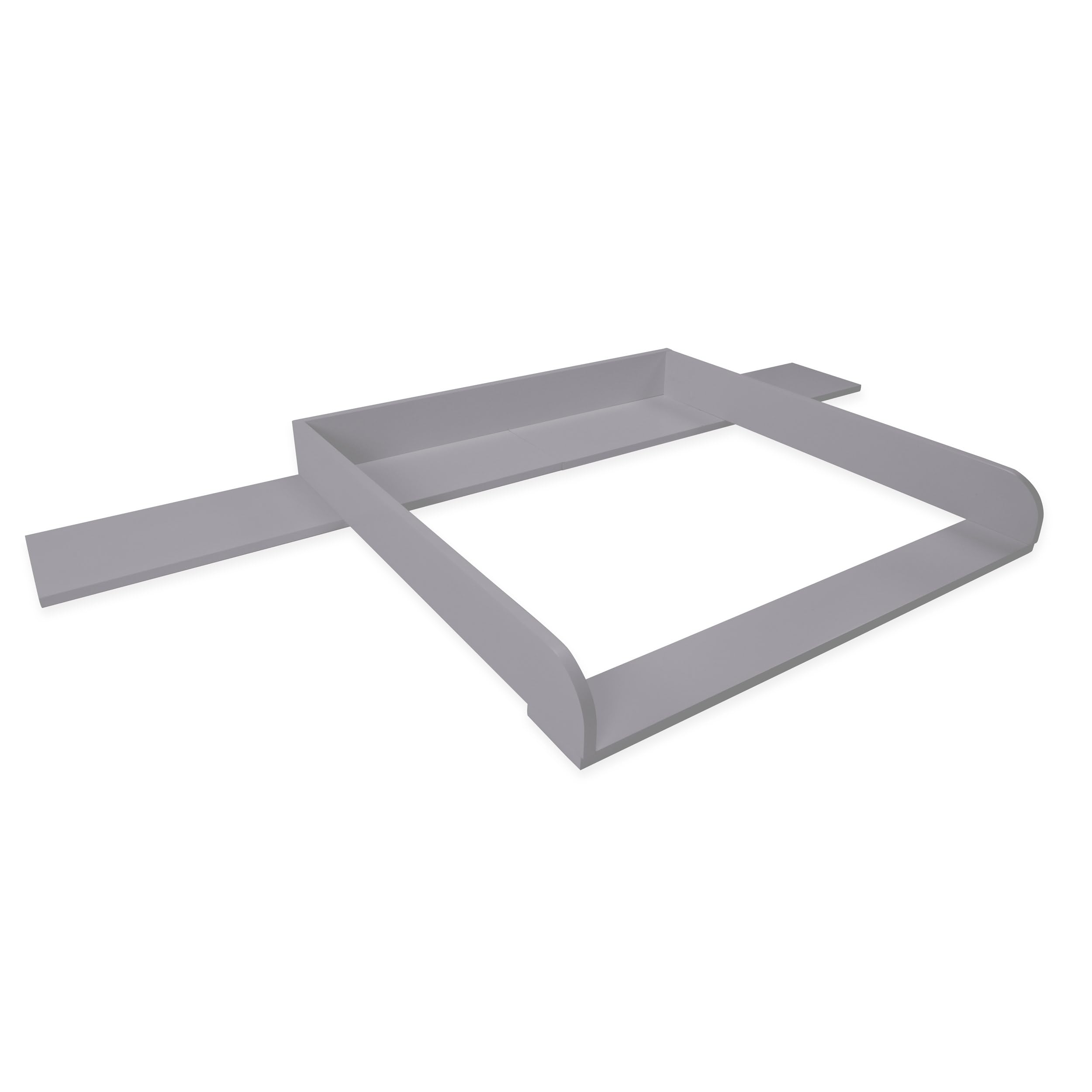 Puckdaddy Lorenz Changing Mat Compatible with Malm Dressers and Similar 159.5 x 78 x 10 cm Changing Mat with Cover Made of Grey MDF Wood Premium Changing Attachment Including Mounting Material for