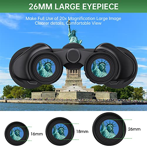 Image of 20x50 High Powered Binoculars for Adults, Waterproof Compact Binoculars with Low Light Vision for Bird Watching Hunting Camping Travel Cruise Hiking Sports Stargazing, Christmas Birthday Gifts for Men