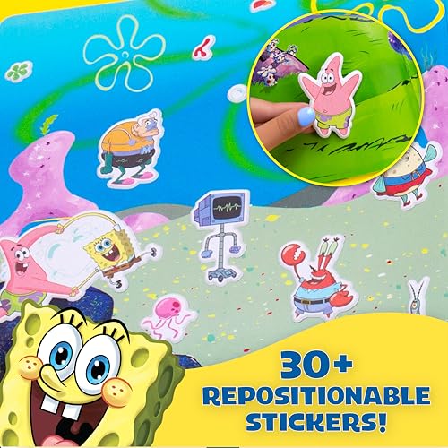 Image of Horizon Group USA Puffy Sticker Playset for Kids, Spongebob