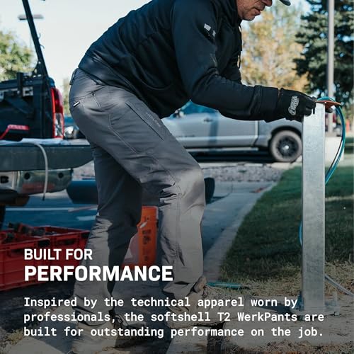 TRUEWERK Men's Work Pants - T2 WerkPant Technical Workwear, Water Resistant, Lightweight, Multi-Pocket with 4-Way Stretch2