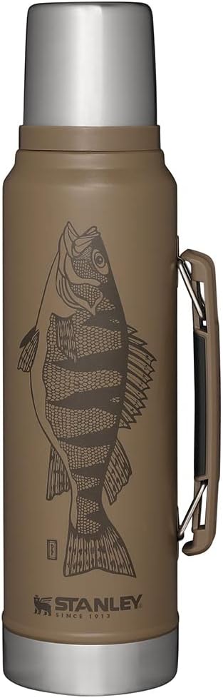 Stanley Classic Legendary Vakumlu Çelik Termos, Desenli (Tan Perch), 1 Litre