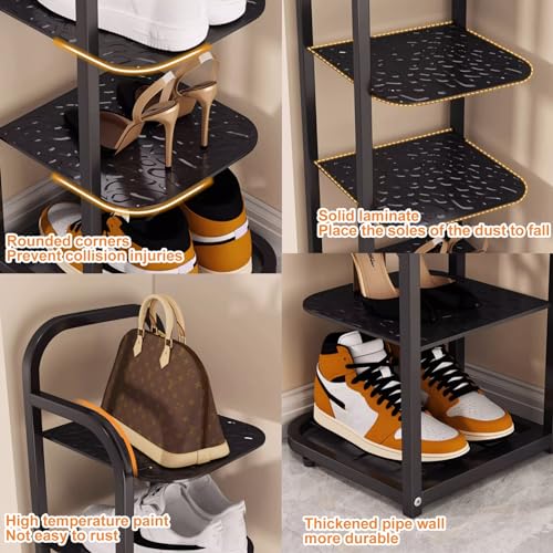 Étagère chaussures peu encombrante structure robuste en métal 10 niveaux - 8