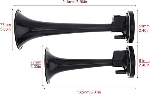 Miniatura 2 de DriSentri - Bocina de aire para camión, kit de bocina de aire de doble trompeta súper fuerte de 12 V y 178 db con compresor para cualquier vehículo