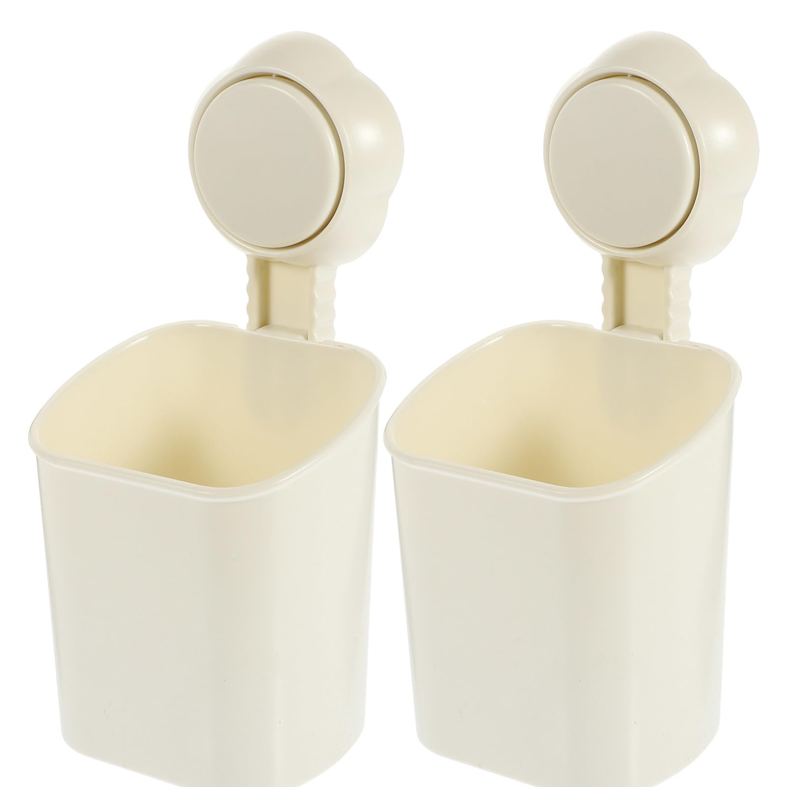 ABOOFAN Organizador De Pared con Ventosa para Baño Estante De Ducha Sin Taladro Soporte para Cepillos De Dientes Y Accesorios De Diseño De Drenaje Y Gran Capacidad 2 Piezas X 4
