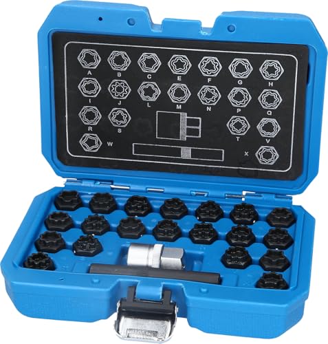 BRILLIANT TOOLS BT691360 Felgenschloss-Sortiment | für Audi22-tlg. [Powered by KS Tools]
