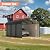 Benass 10x15FT Heavy Duty Metal Carport, Galvanized Steel Roof Portable Garage with PE Sidewalls, 2x2 Reinforced Square Tube Frame, All-Weather Waterproof Shelter for Car, Truck, Boat