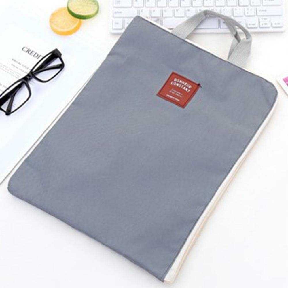 1Pcs Dark Gray Document A4 in Canvas, Handbag, Portable Door Holder Shirts Storage Storage File School Filler File Folder