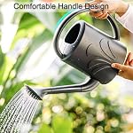 Arrosoir de 1 gallon pour plantes d'intérieur et d'extérieur, grand arrosoir en plastique avec long bec pour plantes d'intérieur, fleurs de jardin avec tête de pulvérisation grise