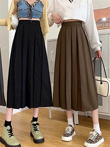 Jupe longue d'été plissée marron taille 44 Bollrllr